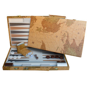 Map Design Backgammon Set - 18